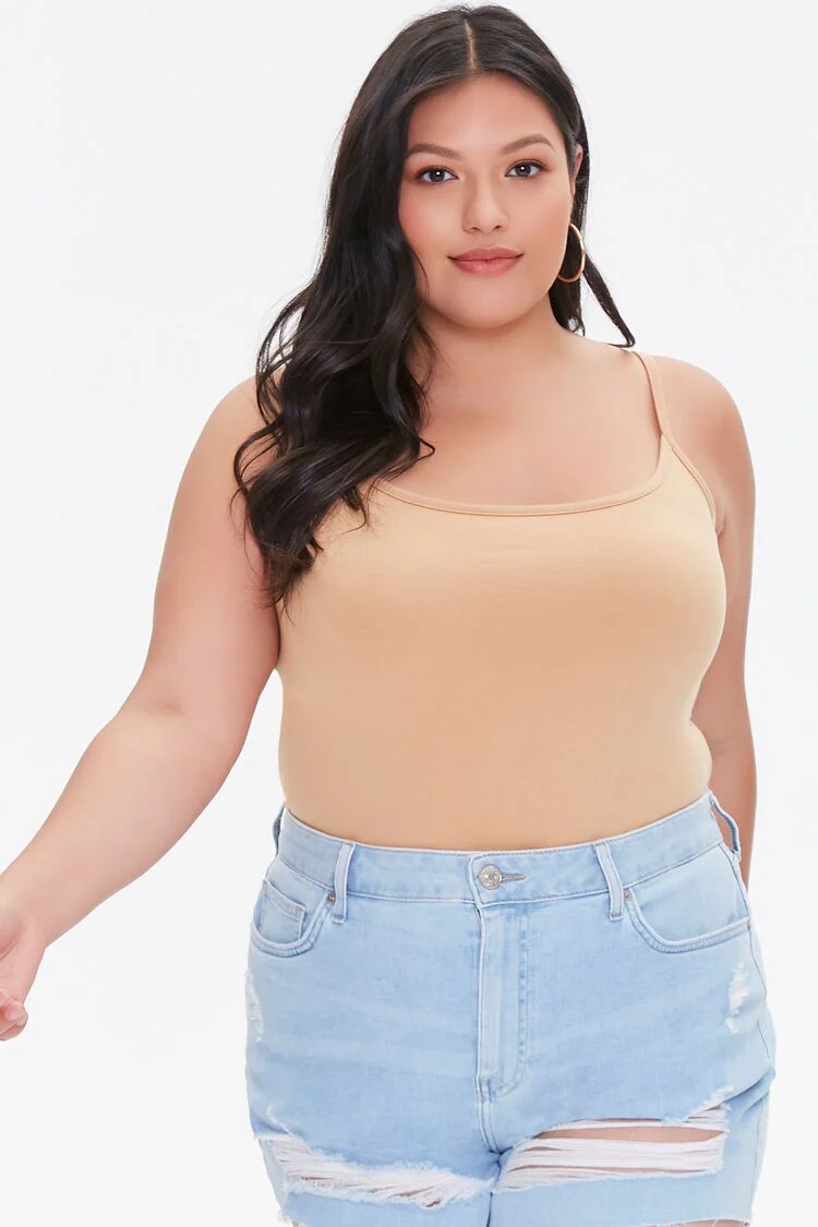 Plus Size Basic Cami Bodysuit - Image 11