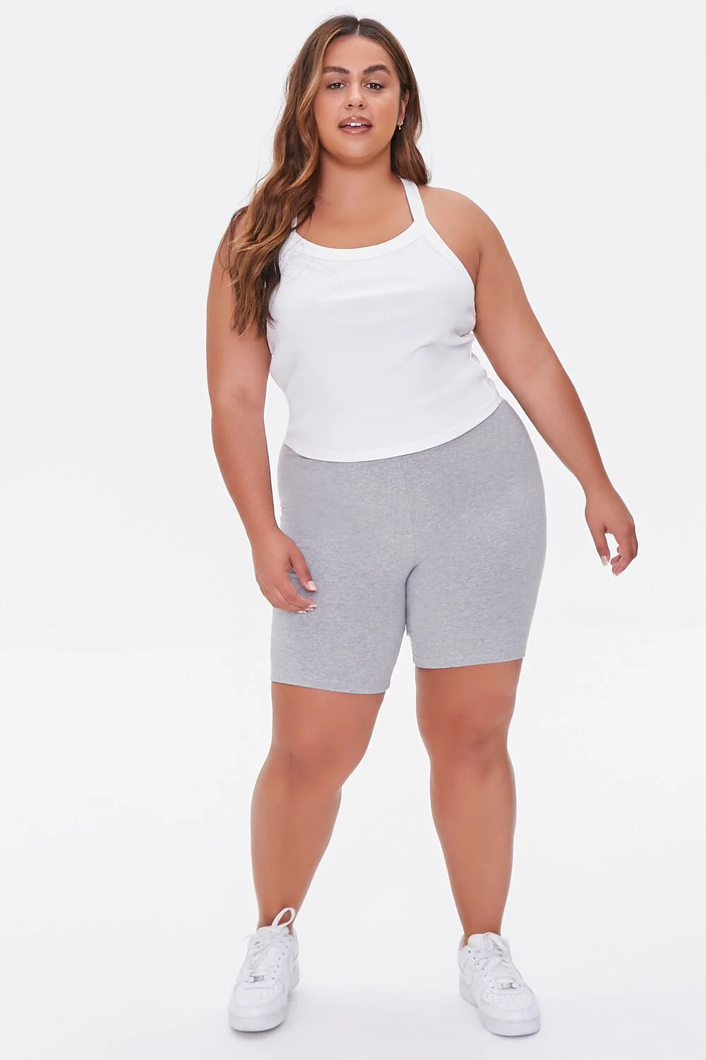 Plus Size Basic Cotton Biker Shorts - Image 10