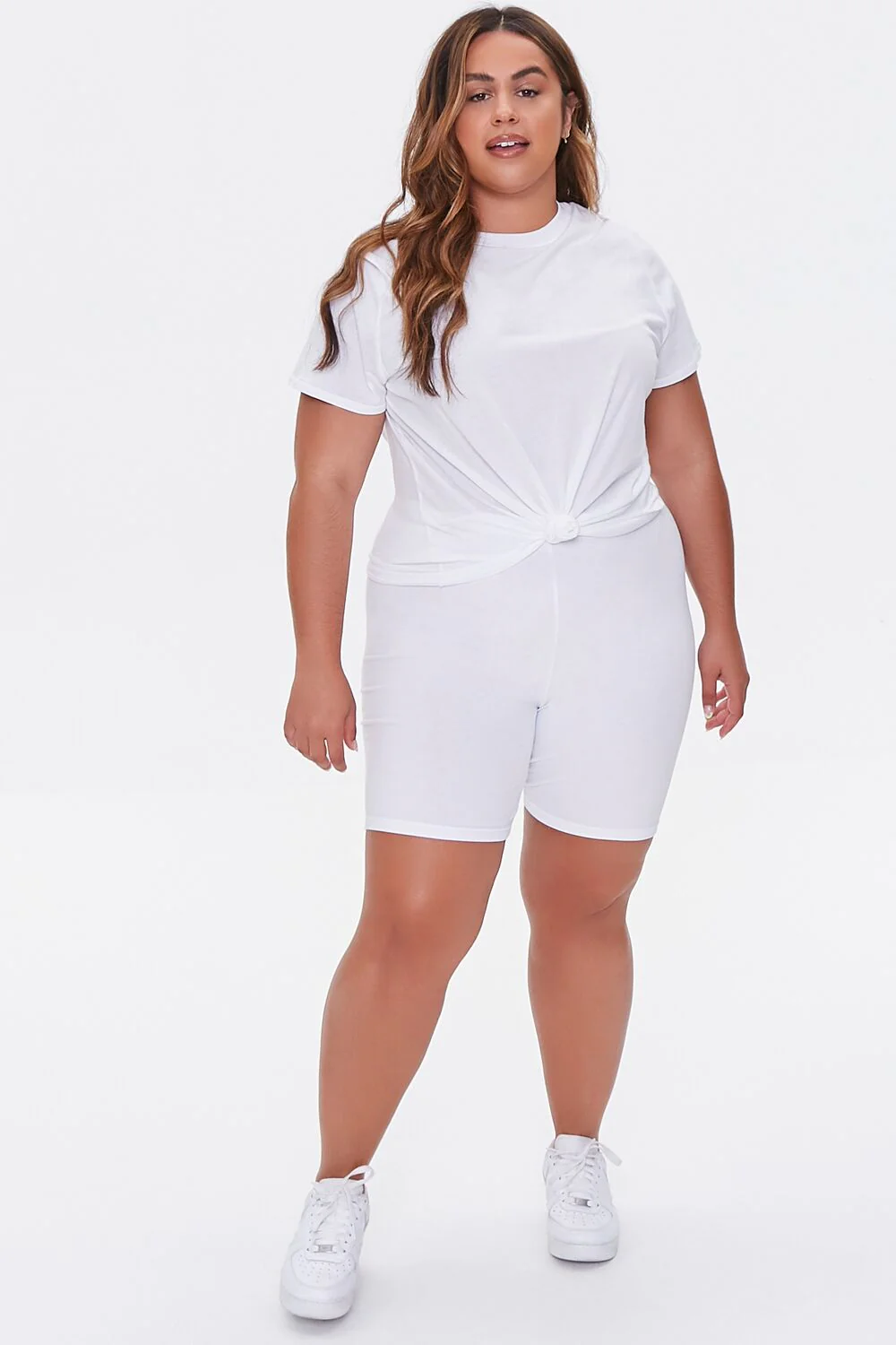 Plus Size Basic Cotton Biker Shorts - Image 5