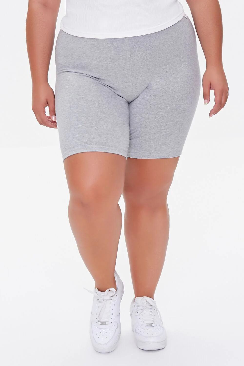 Plus Size Basic Cotton Biker Shorts - Image 7