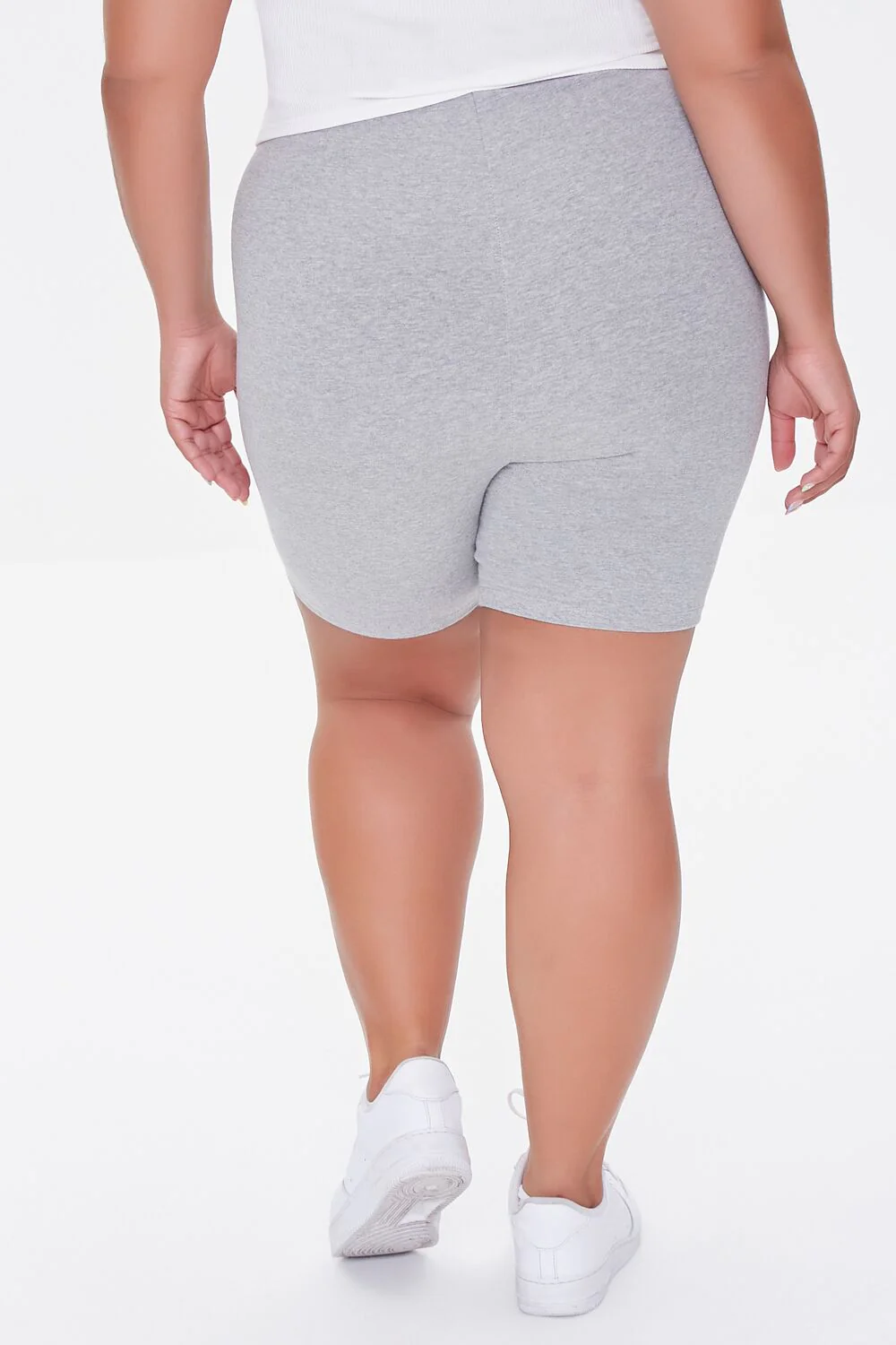 Plus Size Basic Cotton Biker Shorts - Image 9