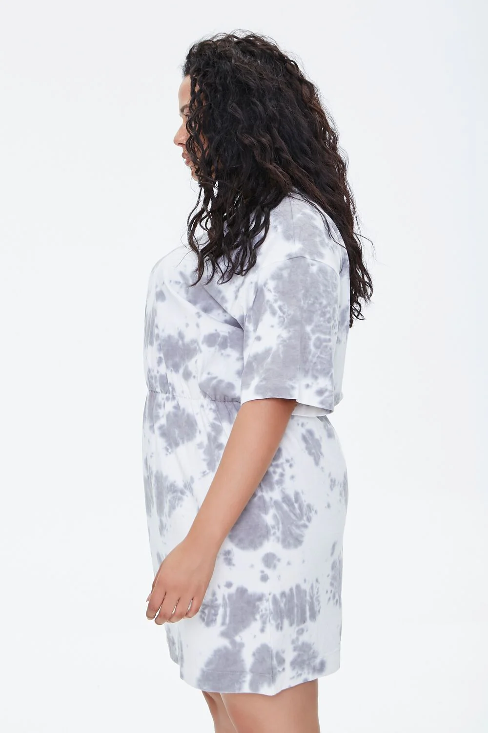 Plus Size Tie-Dye T-Shirt Dress - Image 3