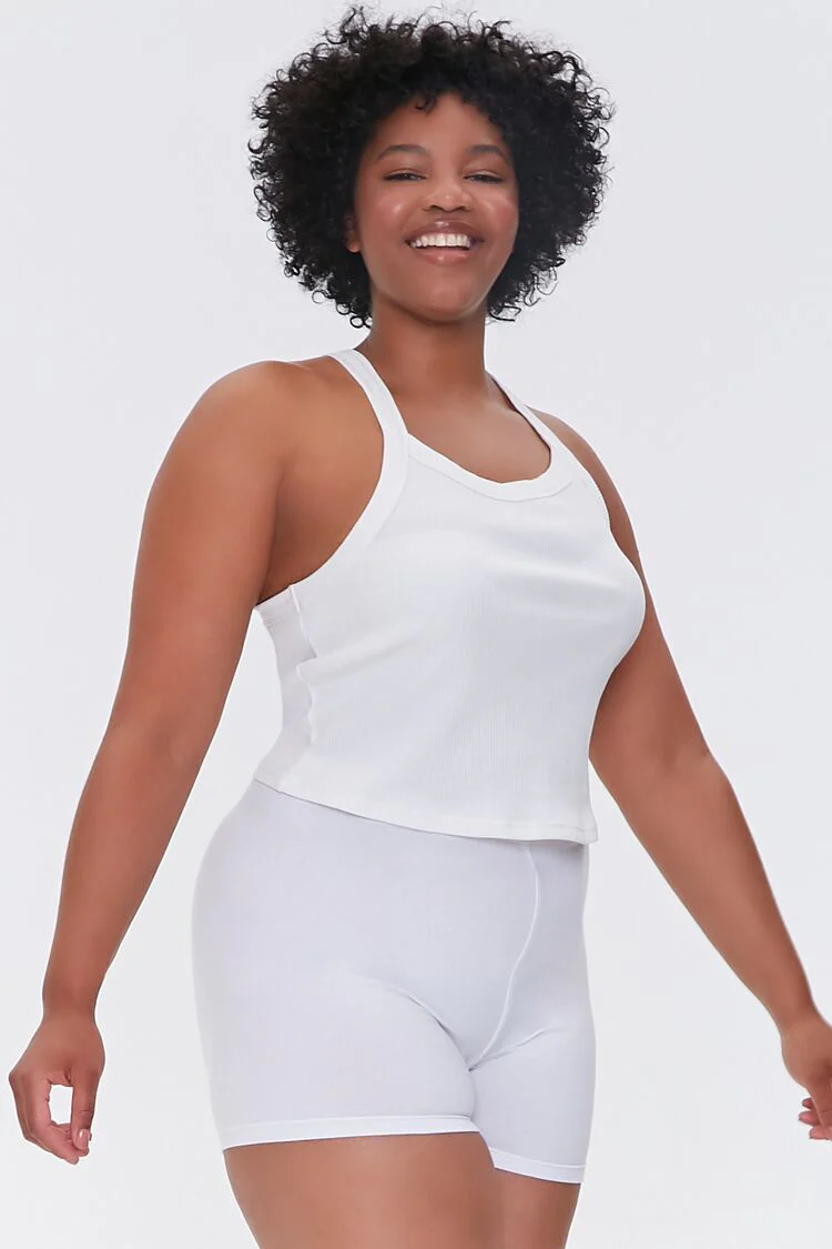 Plus Size Basic Cotton Hot Shorts - Image 2