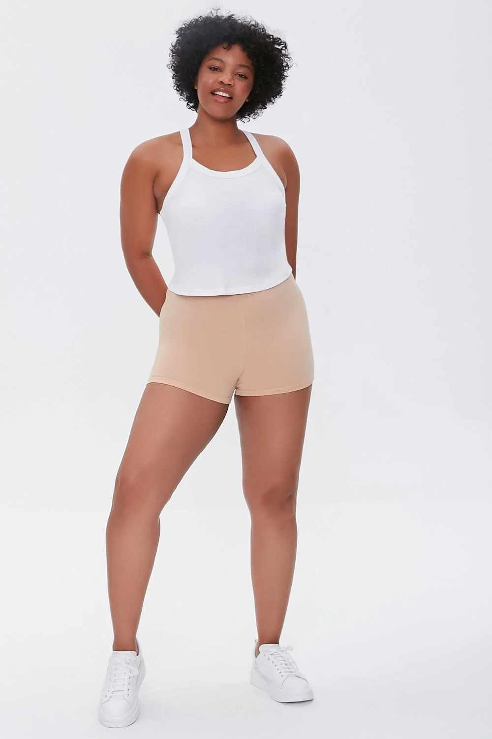 Plus Size Basic Cotton Hot Shorts - Image 9