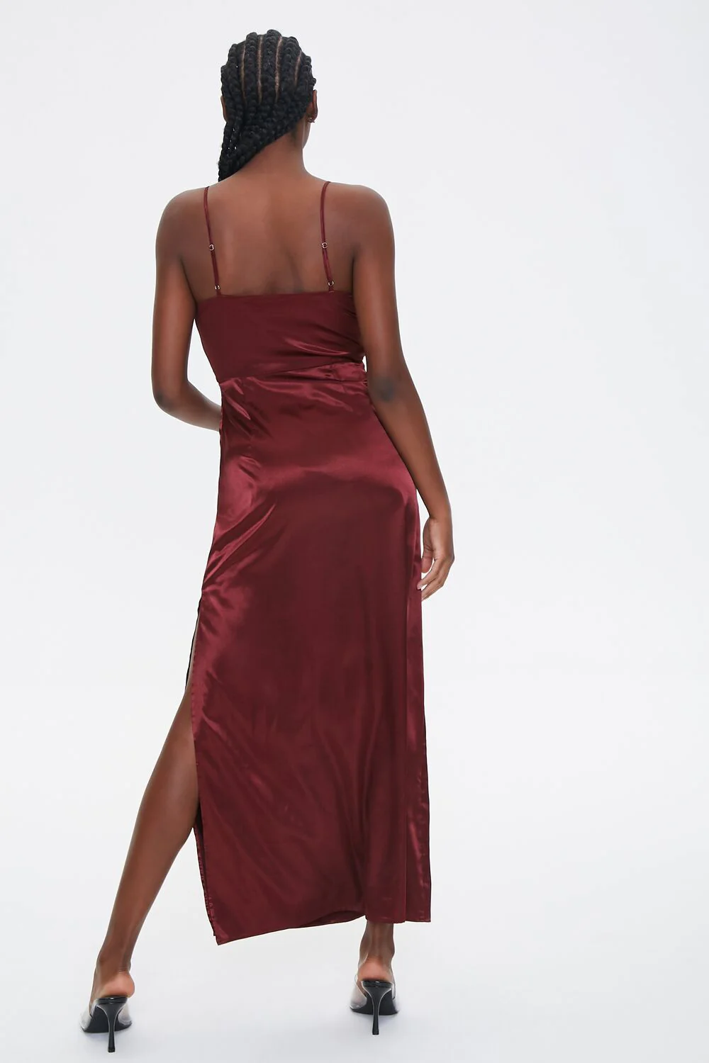 Satin Cowl Neck Maxi Dress - Image 4