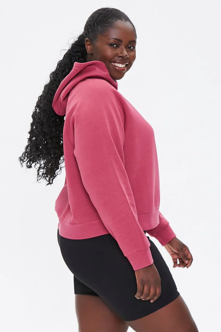 Plus Size Fleece Hoodie - Image 2