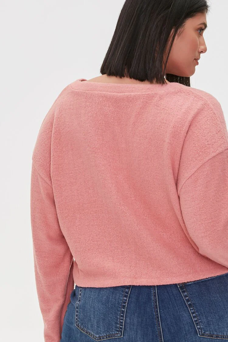 Plus Size Cardigan Sweater - Image 3