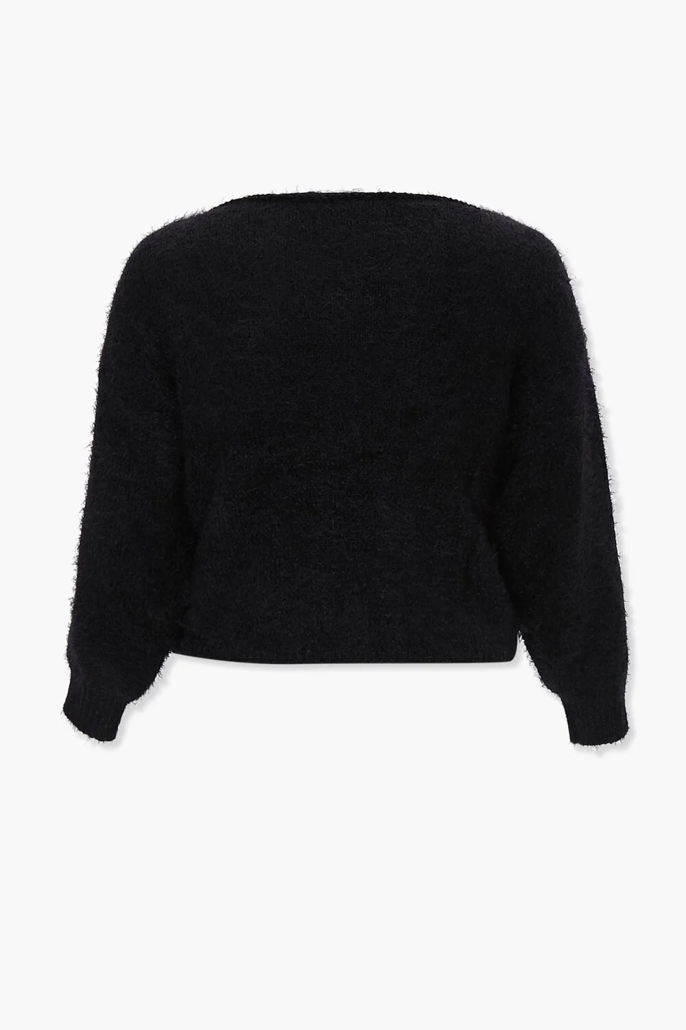 Plus Size Fuzzy Knit Sweater - Image 3