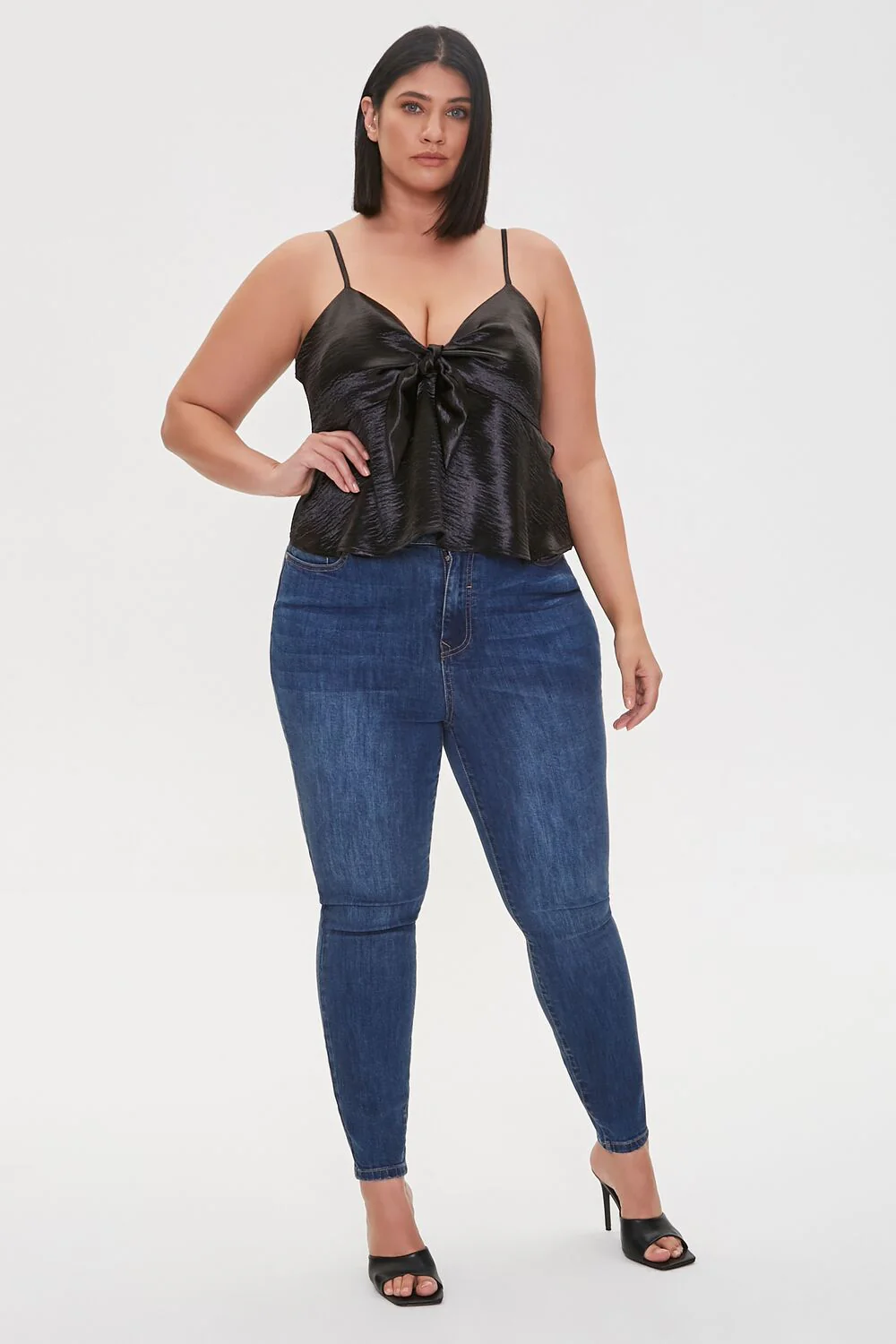 Plus Size Satin Flounce Cami - Image 4