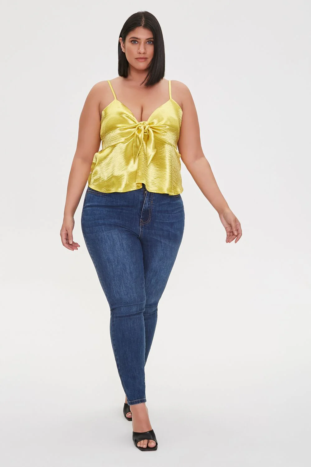 Plus Size Satin Flounce Cami - Image 8