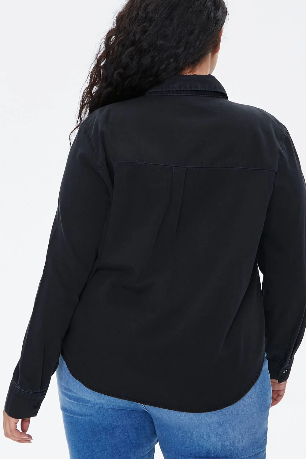 Plus Size Cotton Curved Shirt - Image 2