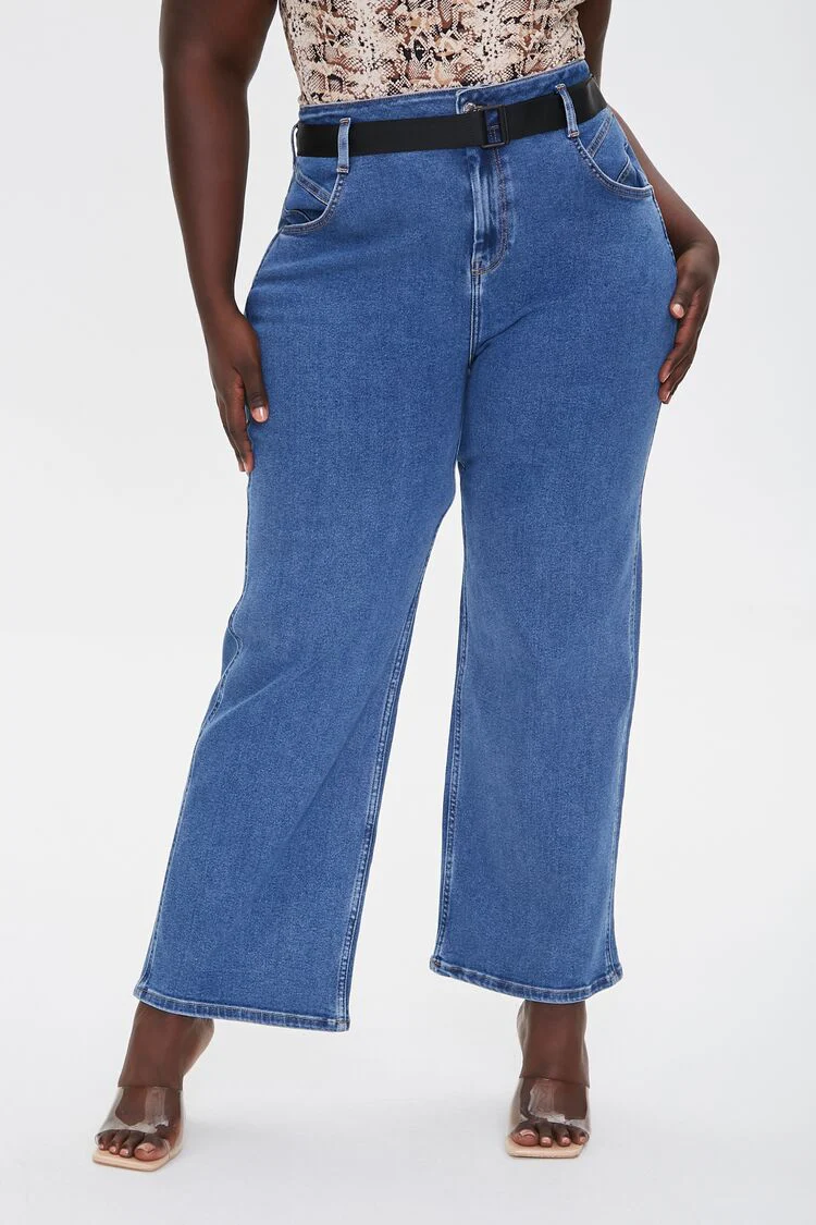 Plus Size High-Rise Straight Jeans - Image 2