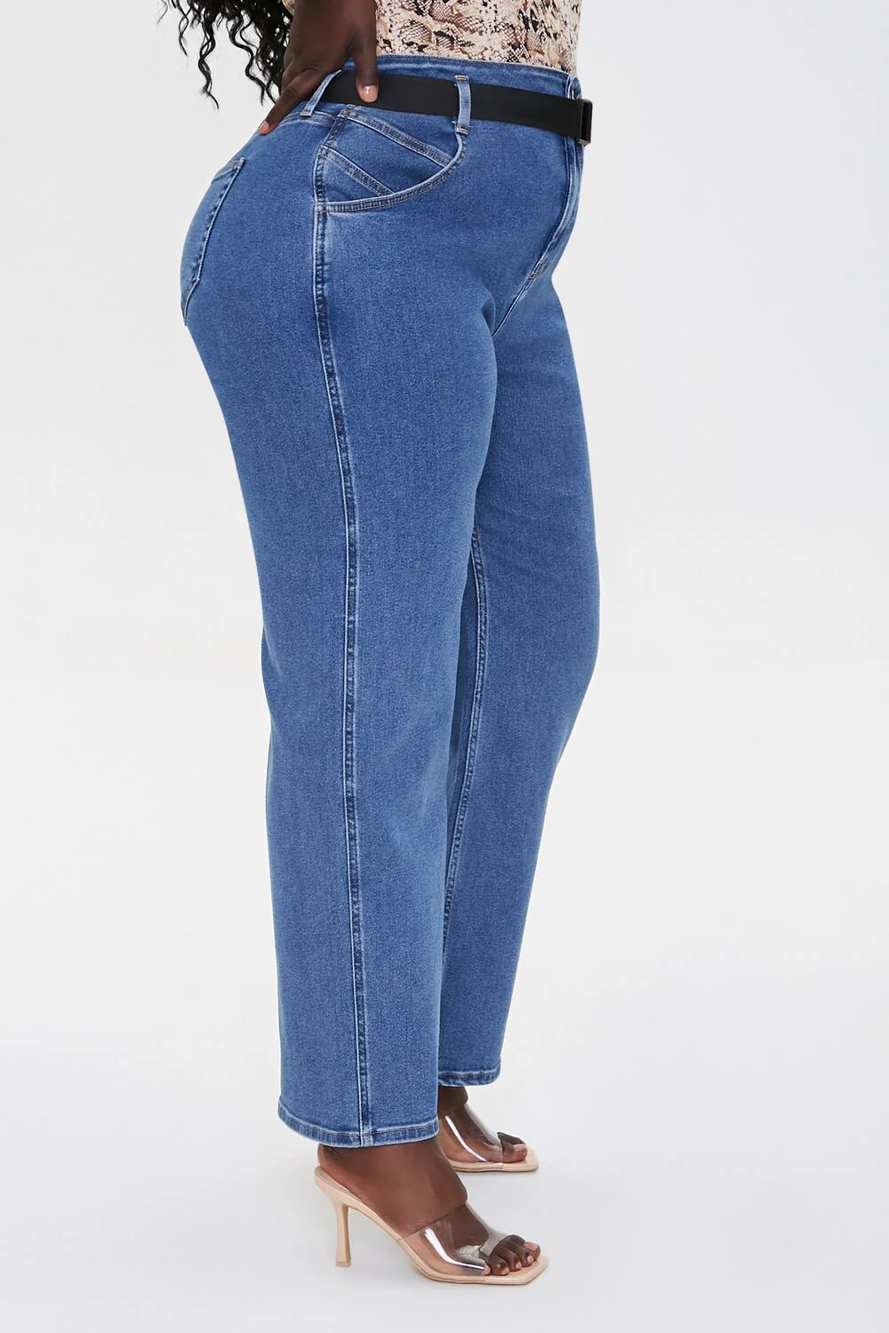 Plus Size High-Rise Straight Jeans - Image 3