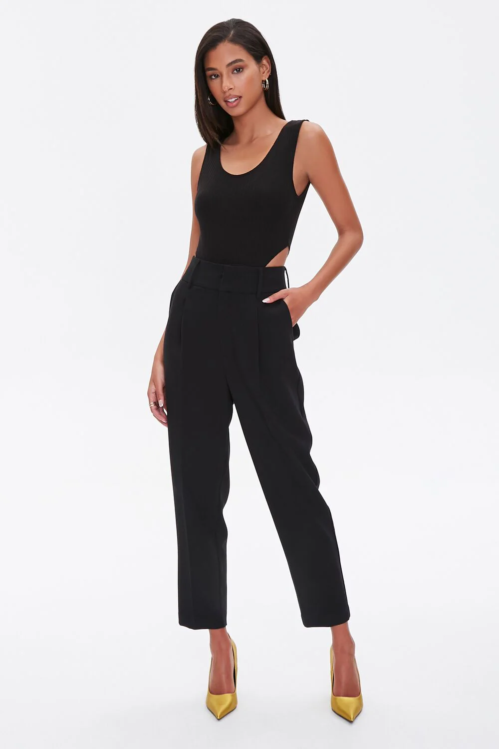 Ribbed High-Leg Tank Bodysuit - Image 4
