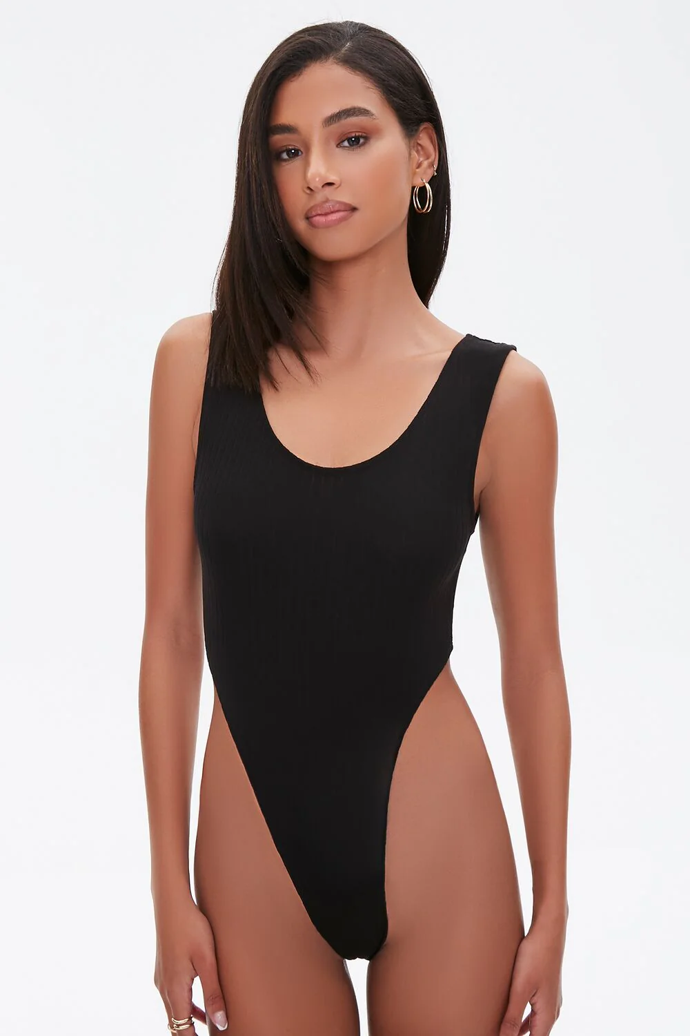 Ribbed High-Leg Tank Bodysuit - Image 5