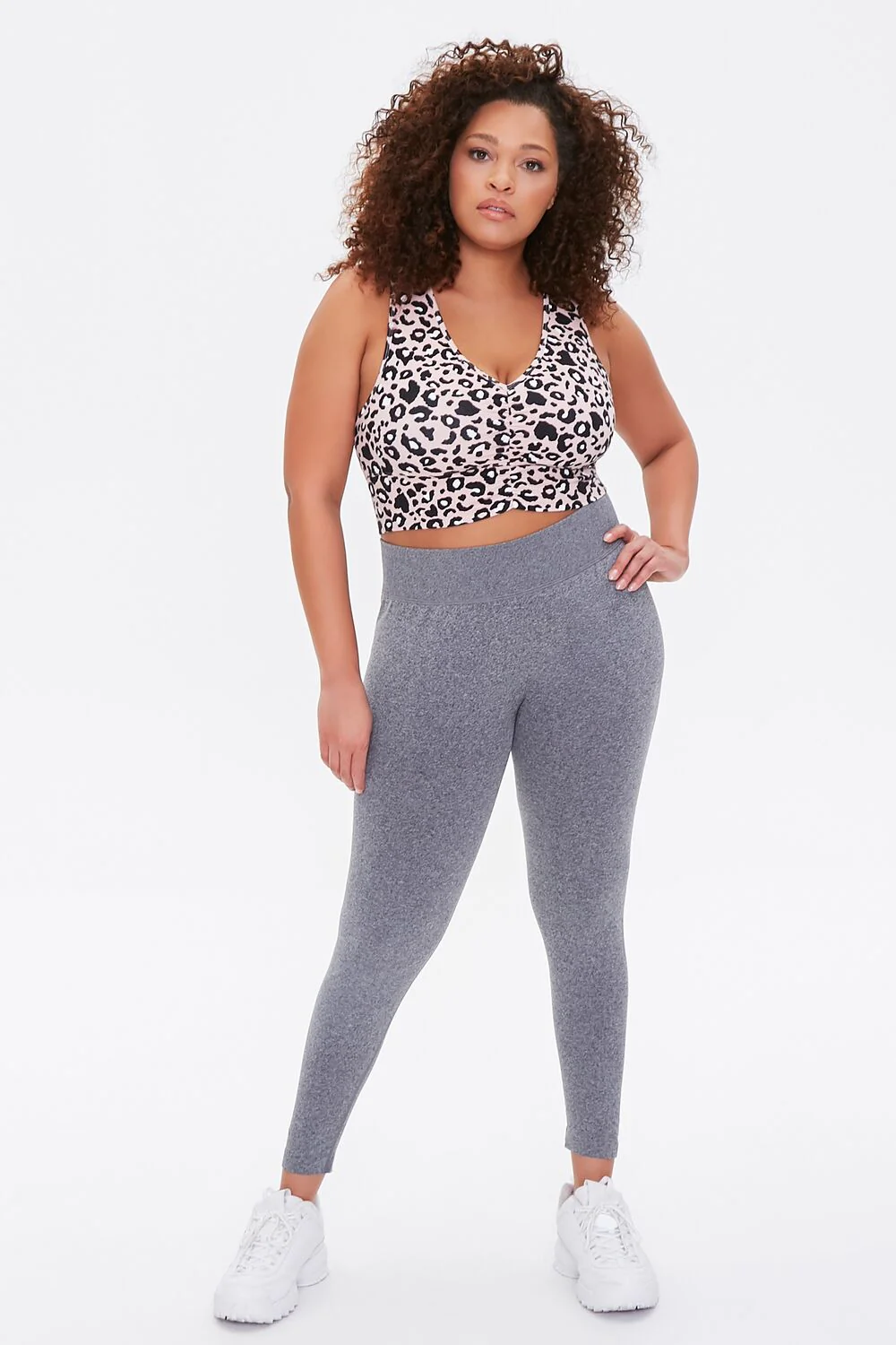 Plus Size Leopard Print Sports Bra - Image 4