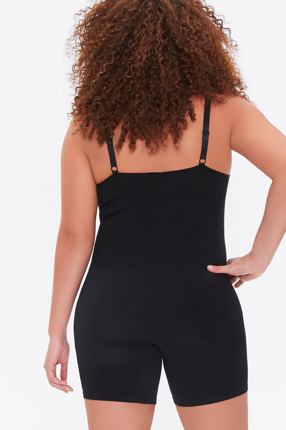 Plus Size Ribbed Cami Romper - Image 3