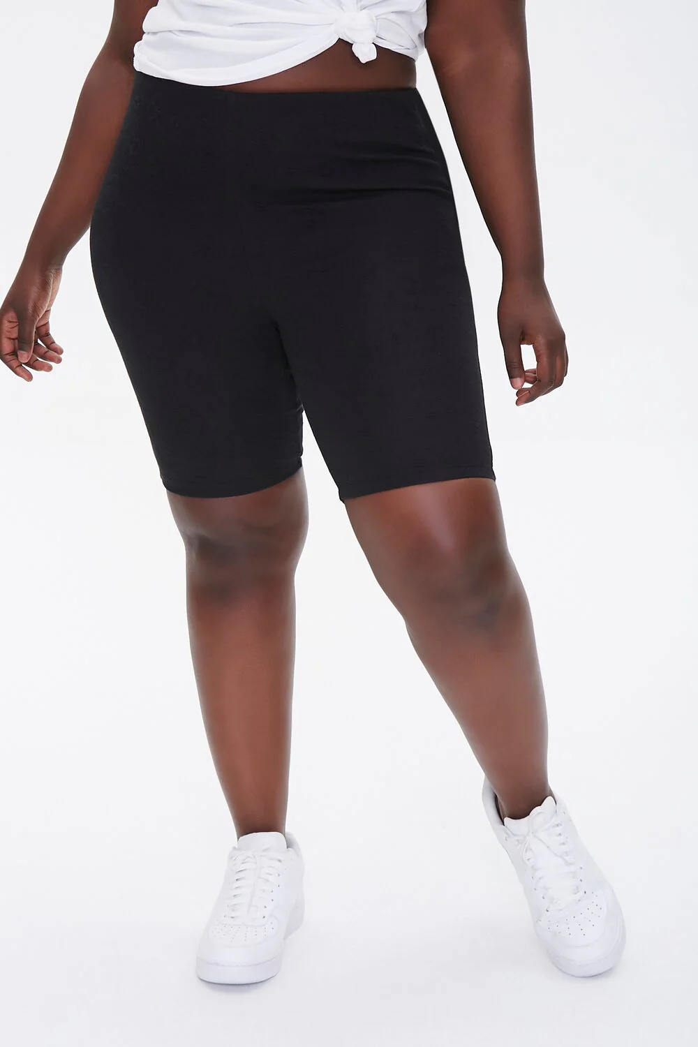 Plus Size Embossed Biker Shorts - Image 2