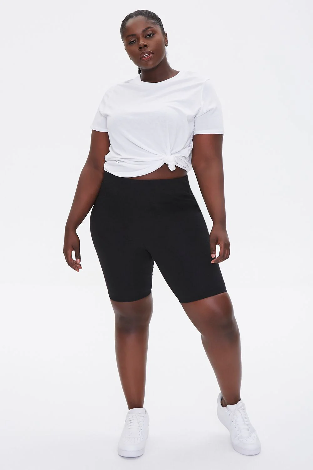 Plus Size Embossed Biker Shorts - Image 5