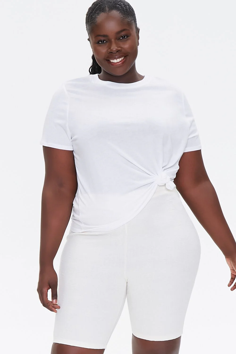 Plus Size Embossed Biker Shorts - Image 7