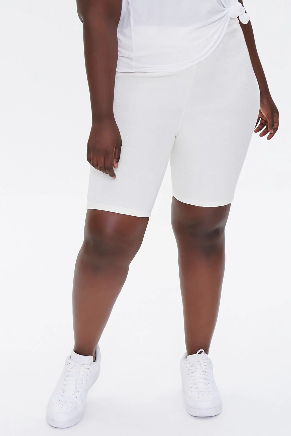 Plus Size Embossed Biker Shorts - Image 8
