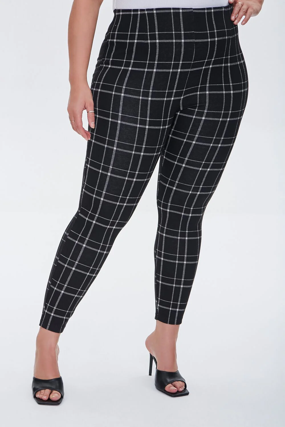 Plus Size Plaid Leggings - Image 2