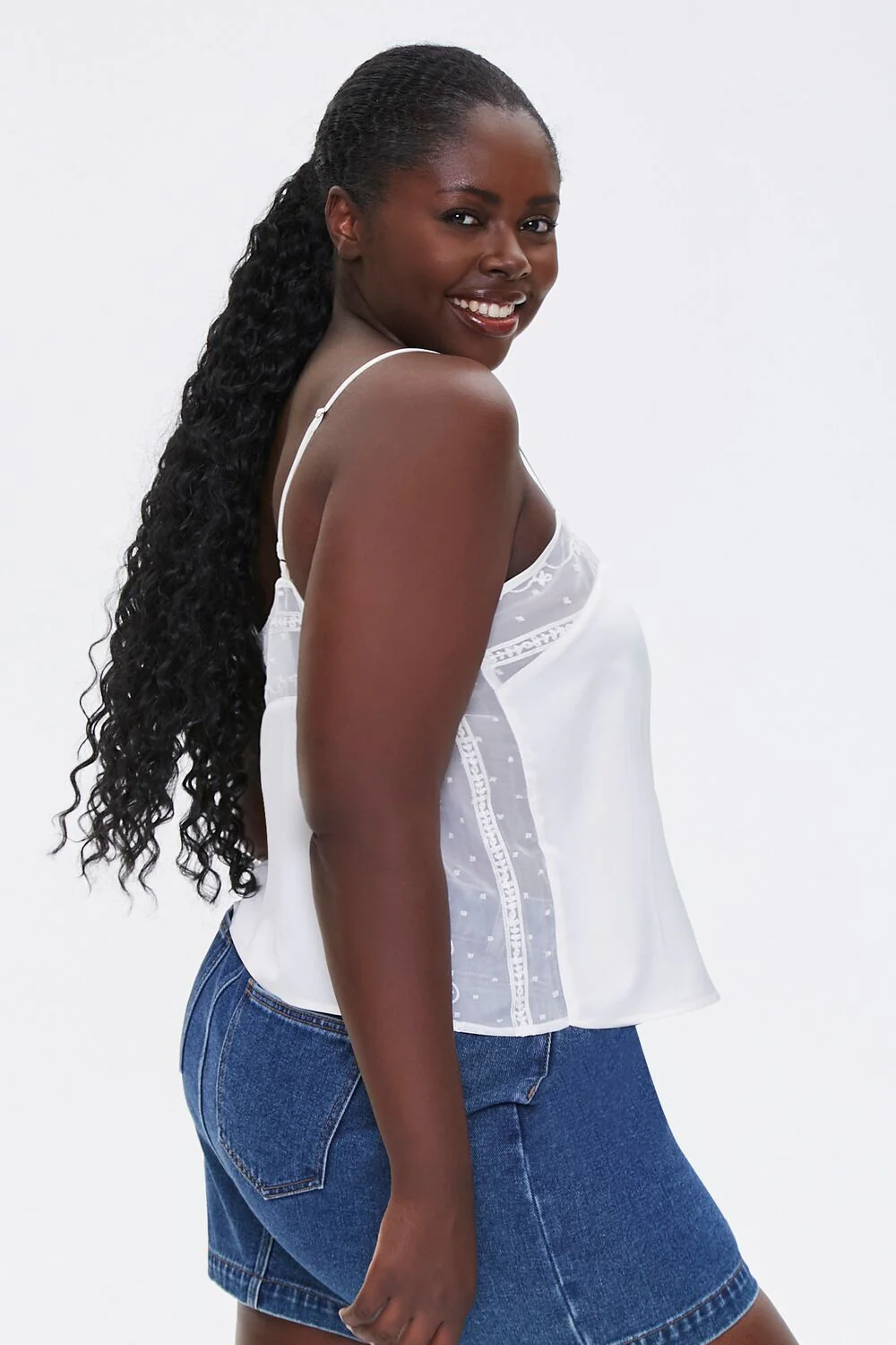 Plus Size Embroidered-Trim Cami - Image 2