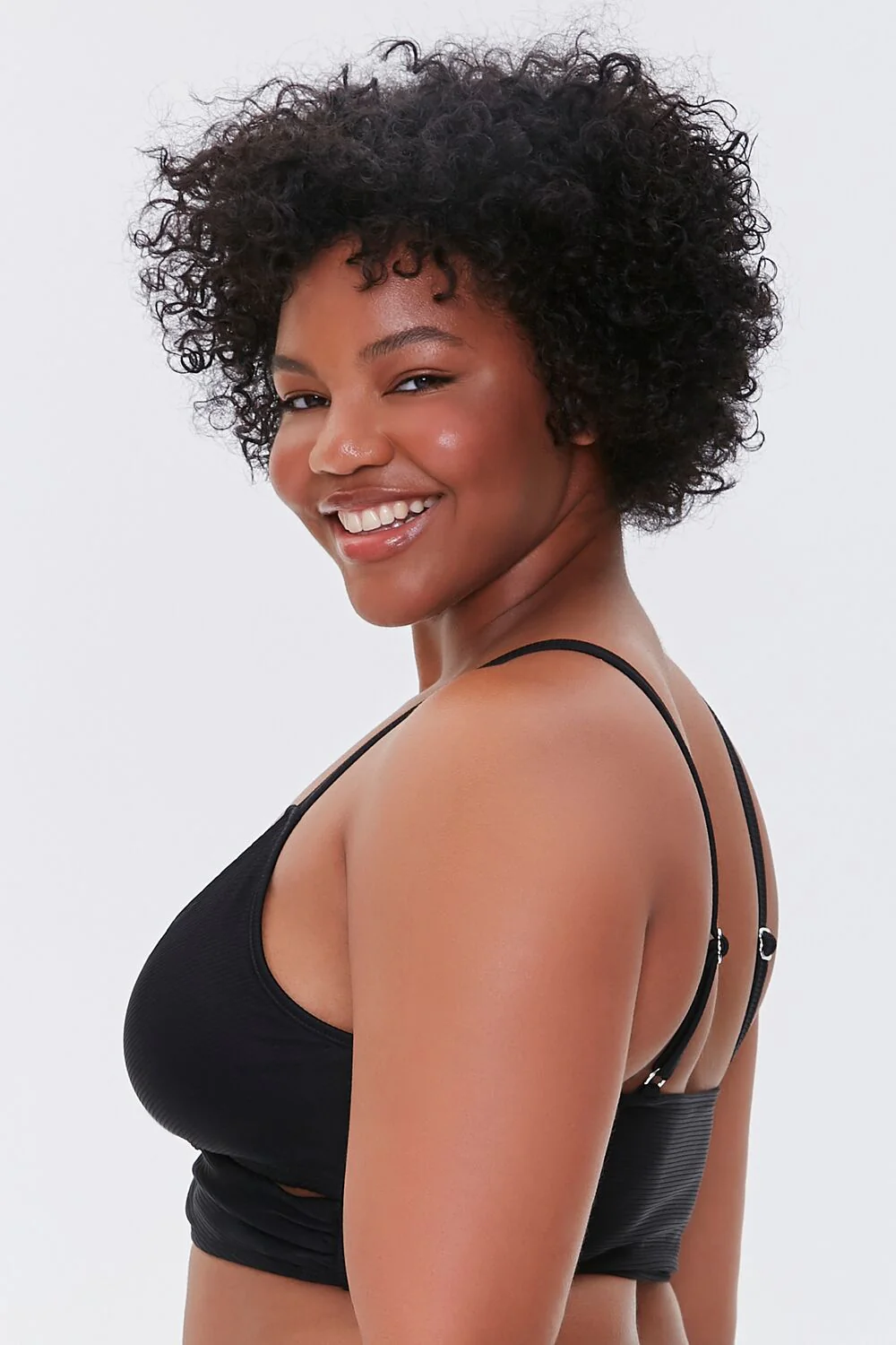 Plus Size Crisscross Bralette Bikini Top - Image 2