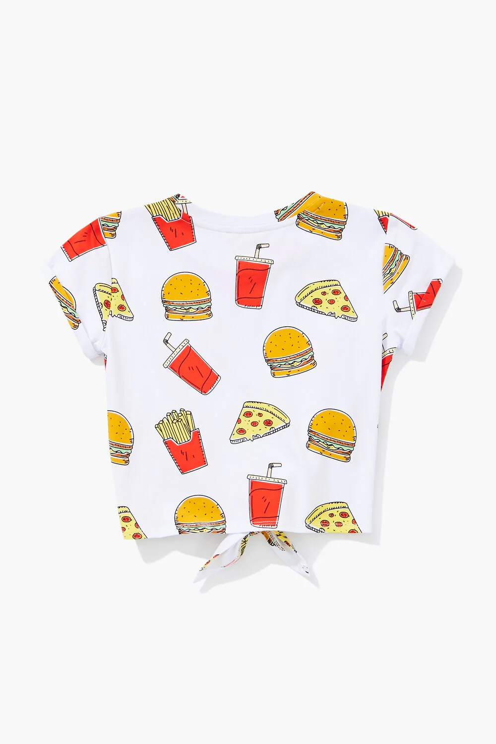 Girls Food Print Knotted Tee (Kids) - Image 2