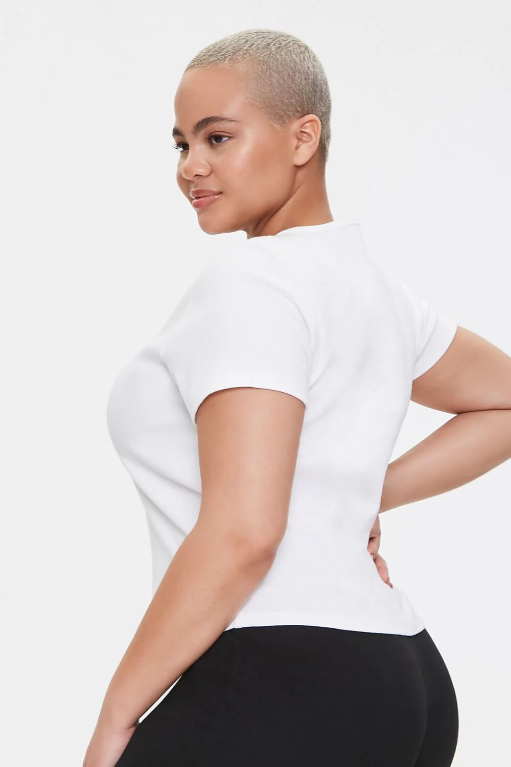Plus Size Lace-Up Tee - Image 2