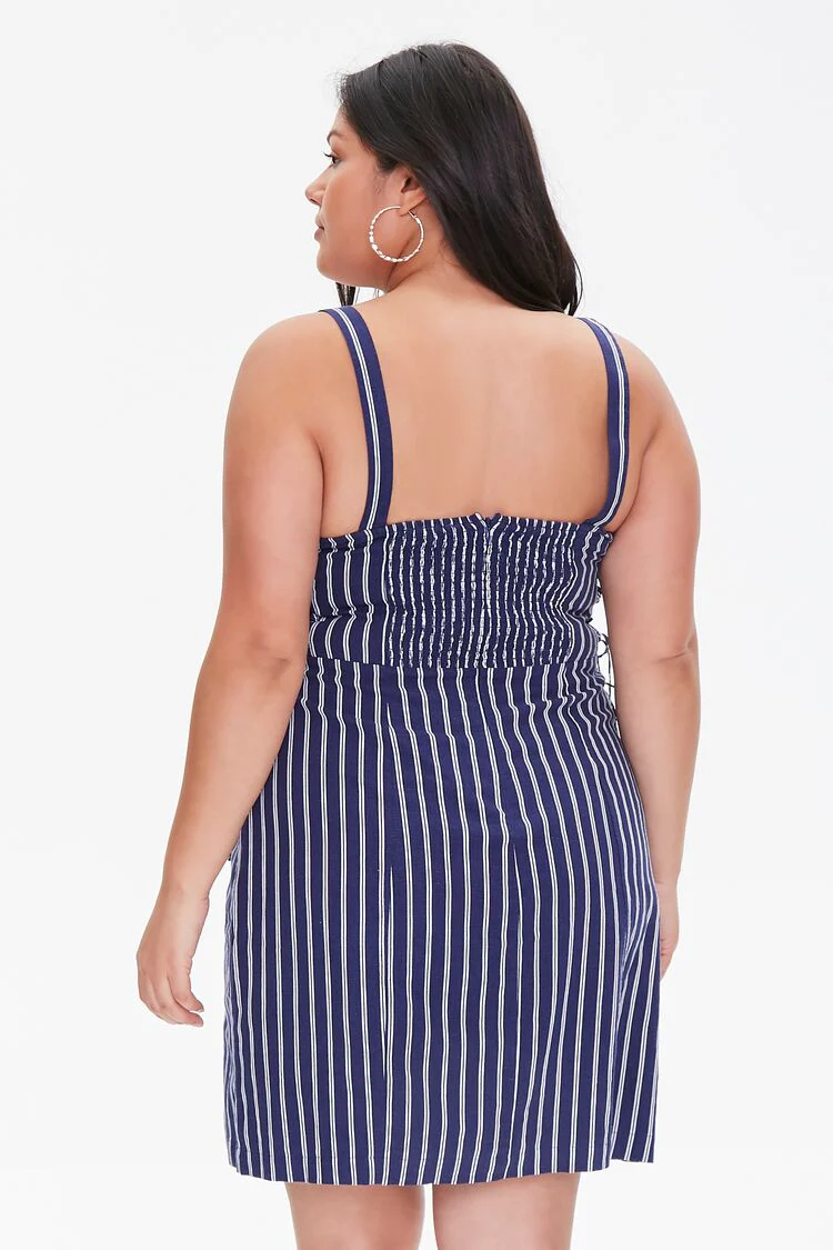 Plus Size Striped Mini Dress - Image 3