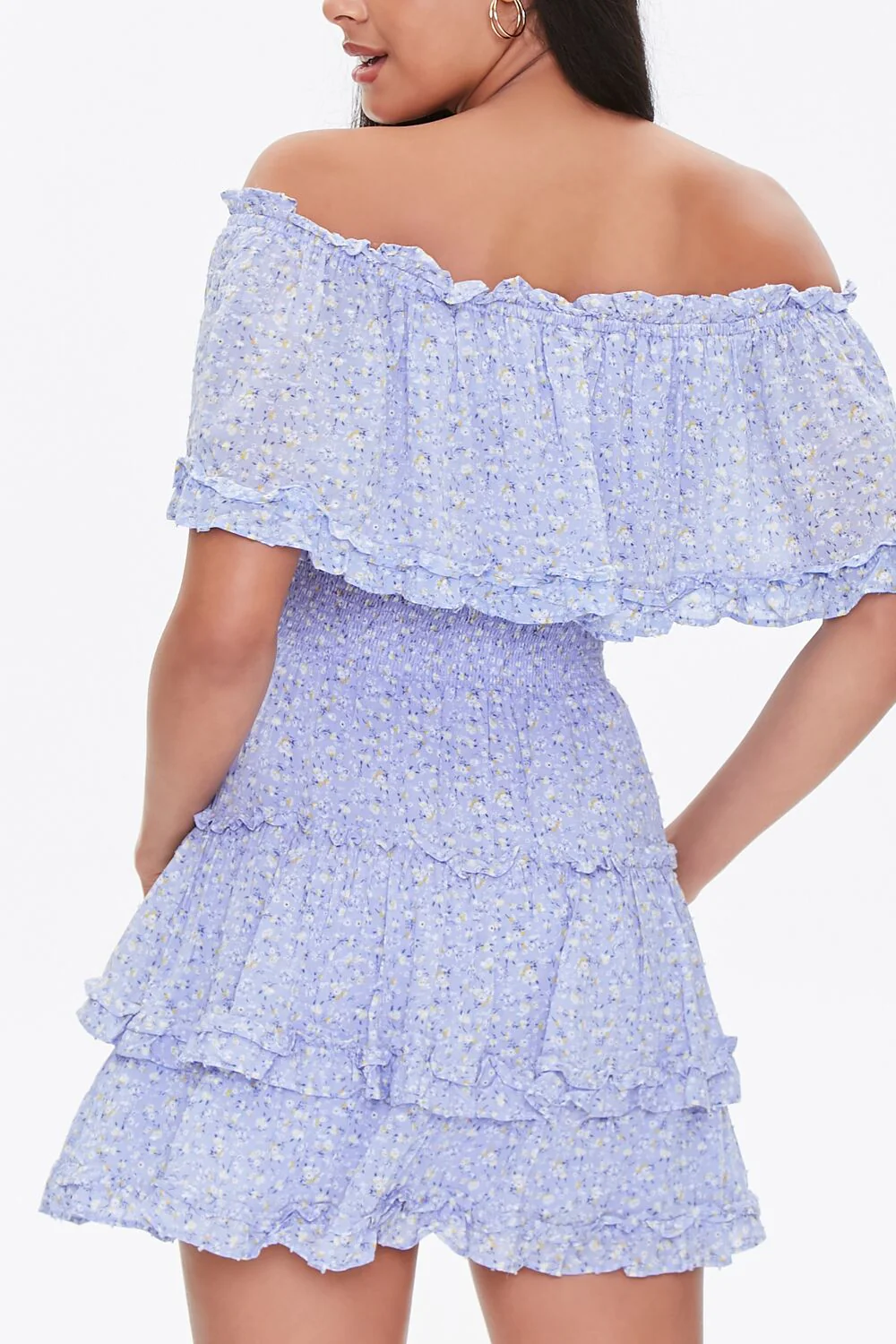 Off-the-Shoulder Floral Print Dress - Image 3