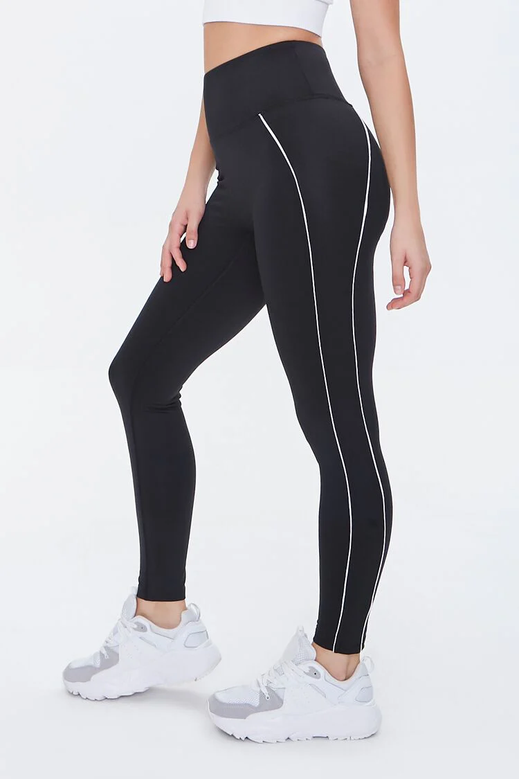 Active Piped-Trim Leggings - Image 3