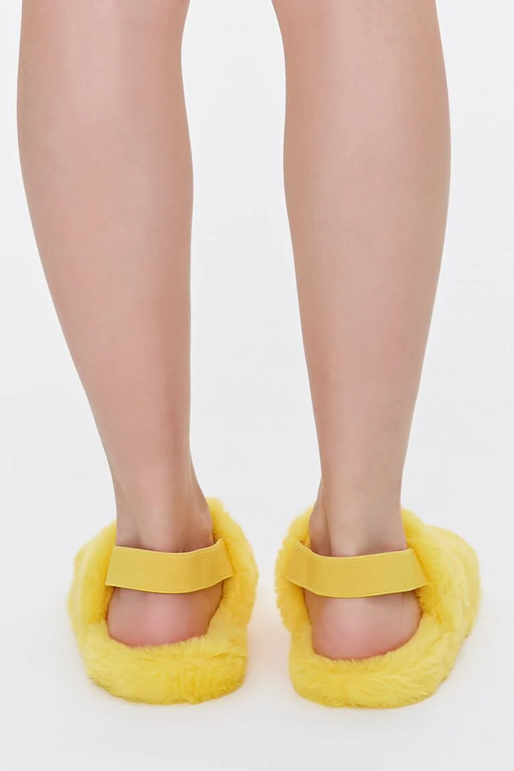 Faux Fur Backstrap Slippers - Image 3