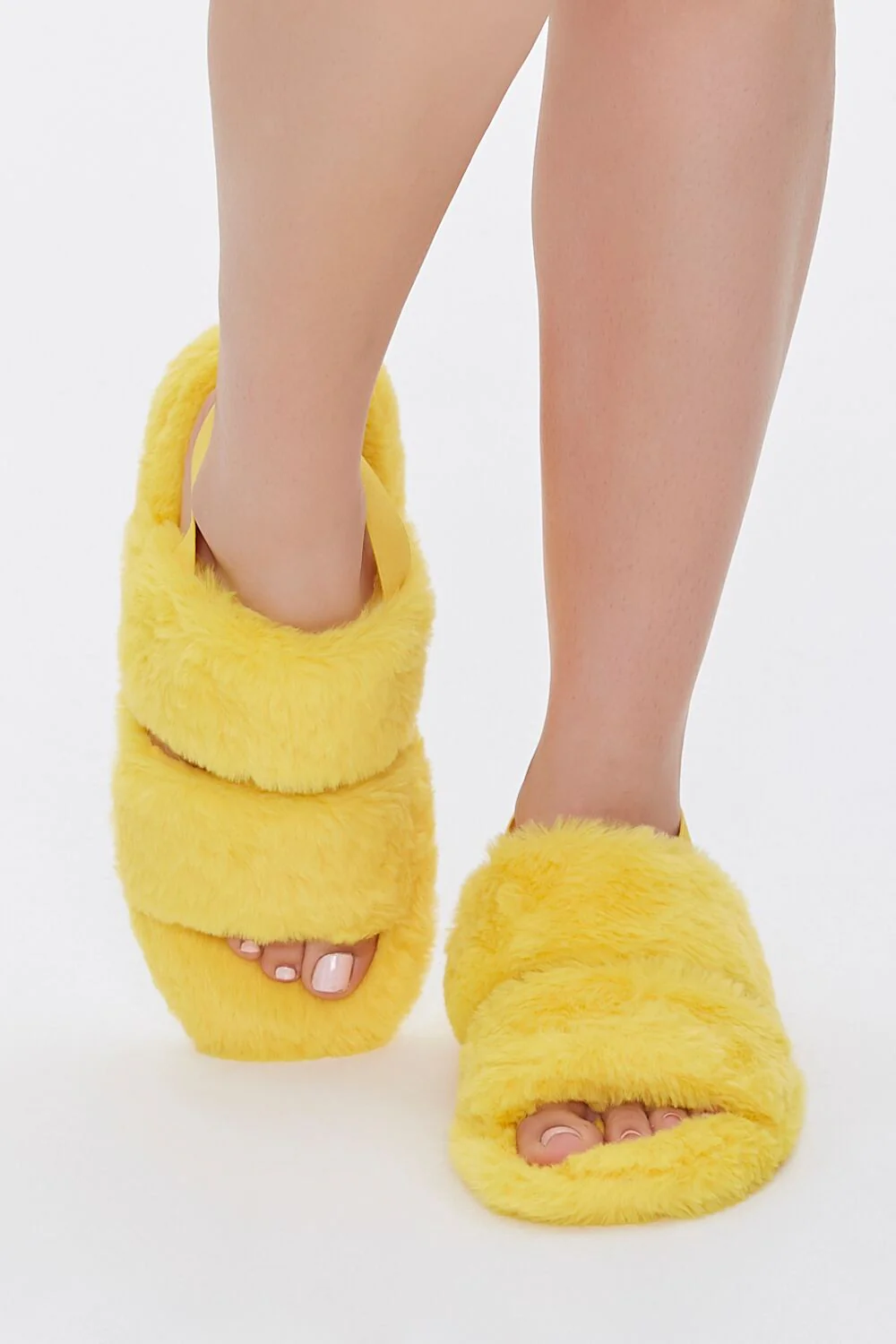 Faux Fur Backstrap Slippers - Image 4
