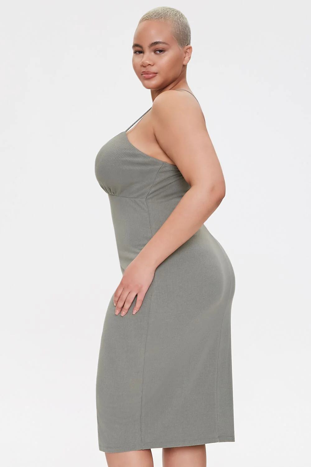 Plus Size Ribbed Bodycon Dress - Image 2