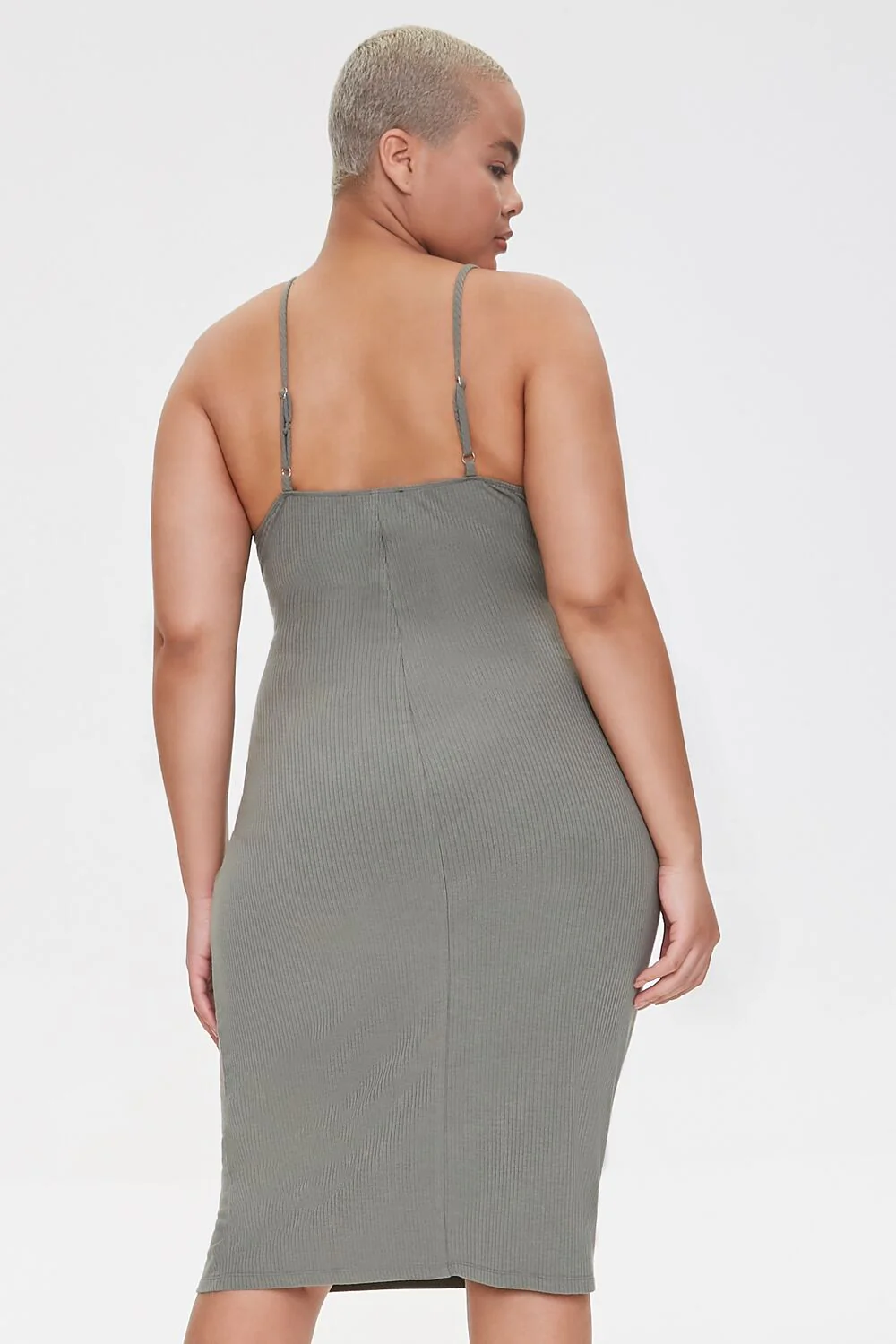Plus Size Ribbed Bodycon Dress - Image 3