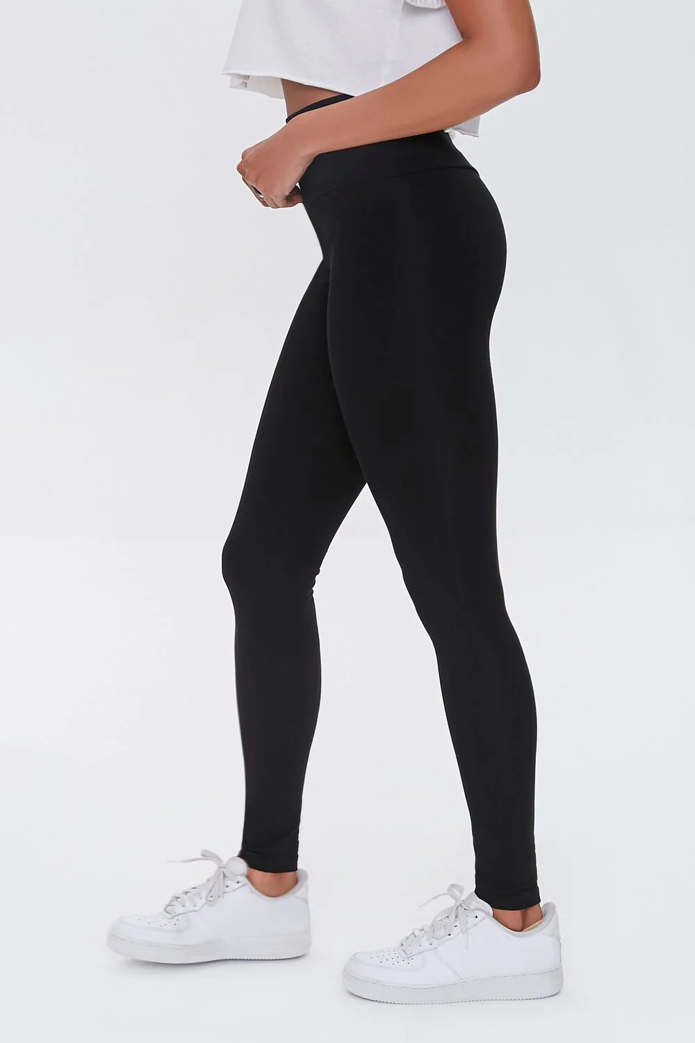 Basic Cotton-Blend Leggings - Image 3