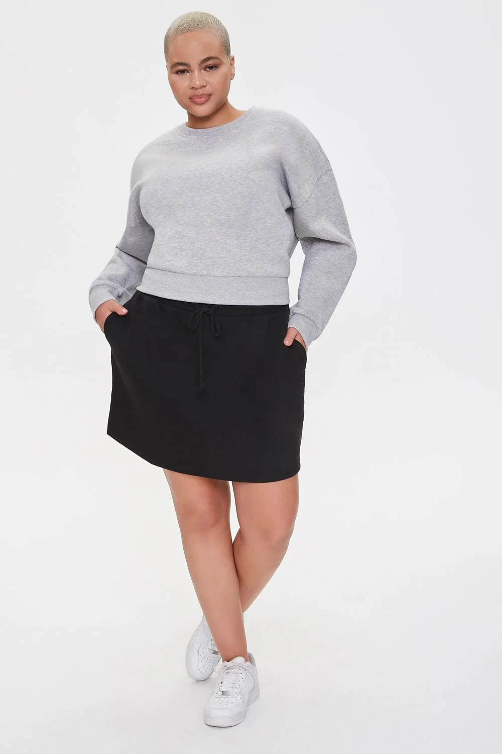 Plus Size French Terry Mini Skirt - Image 5
