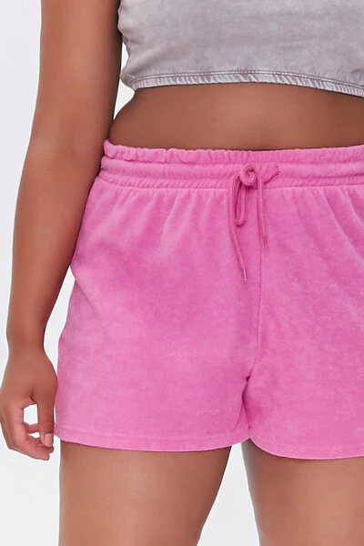 Plus Size French Terry Drawstring Shorts - Image 5