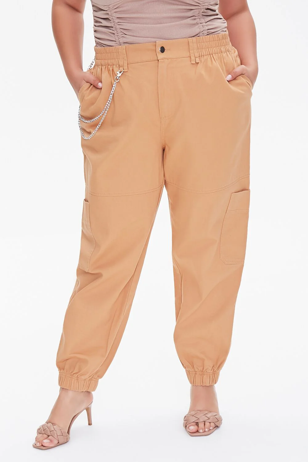 Plus Size Wallet Chain Joggers - Image 2