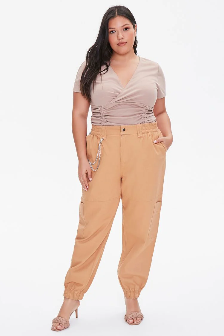 Plus Size Wallet Chain Joggers - Image 5