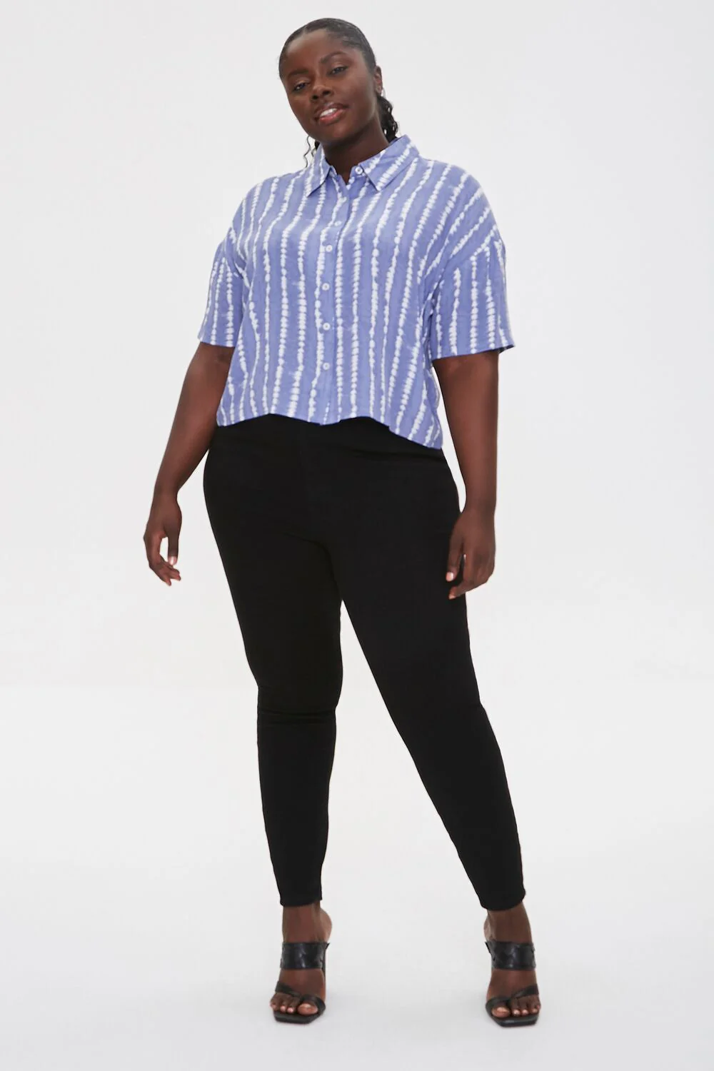 Plus Size Abstract Striped Shirt - Image 4