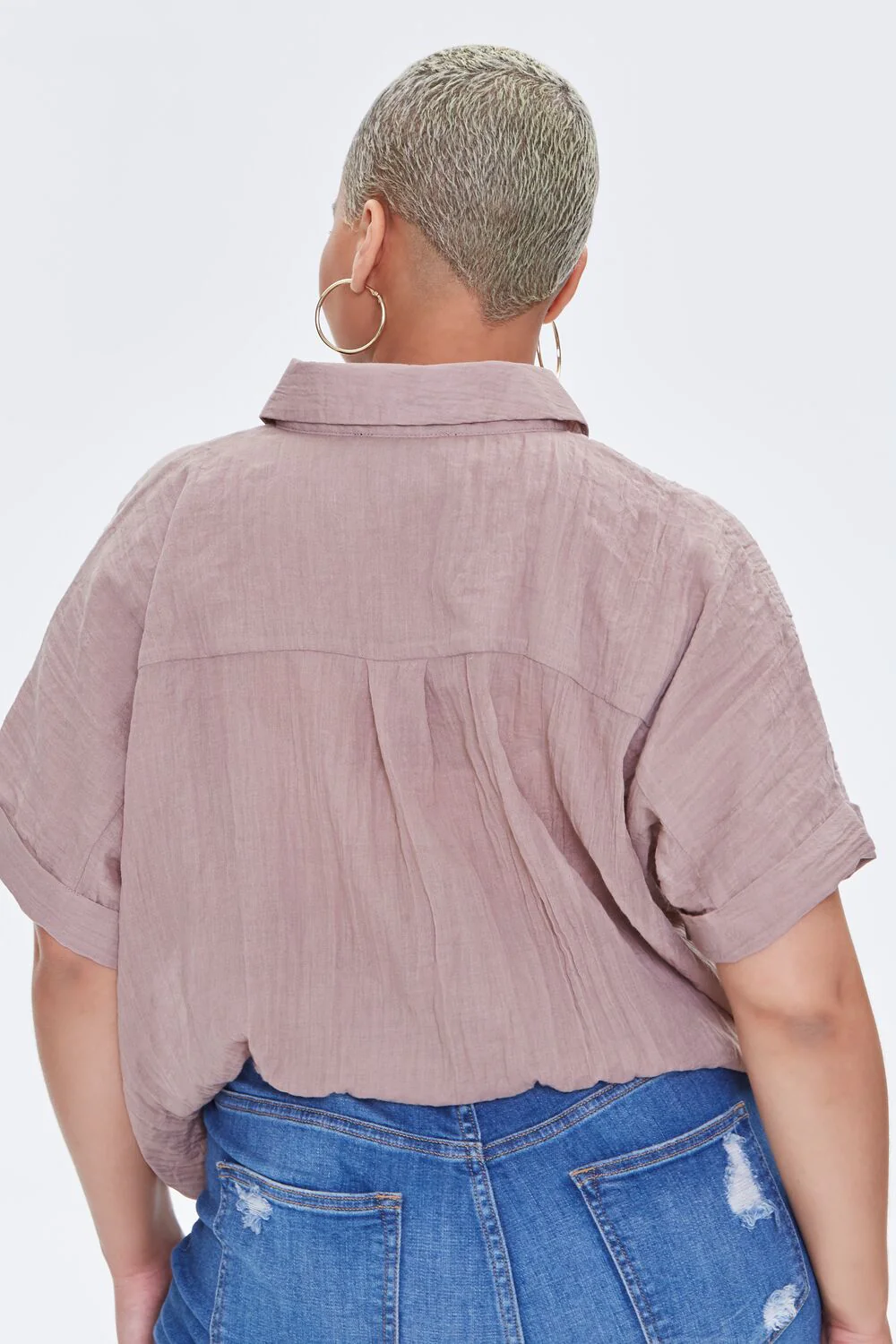 Plus Size Crossover Shirt - Image 3
