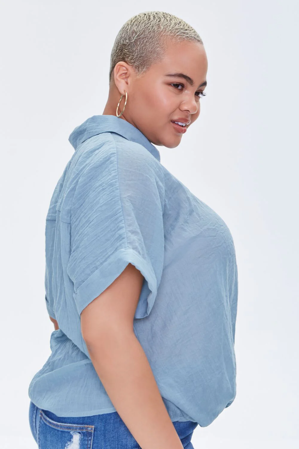 Plus Size Crossover Shirt - Image 6