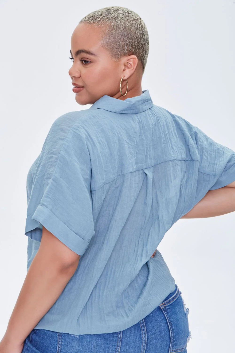 Plus Size Crossover Shirt - Image 7