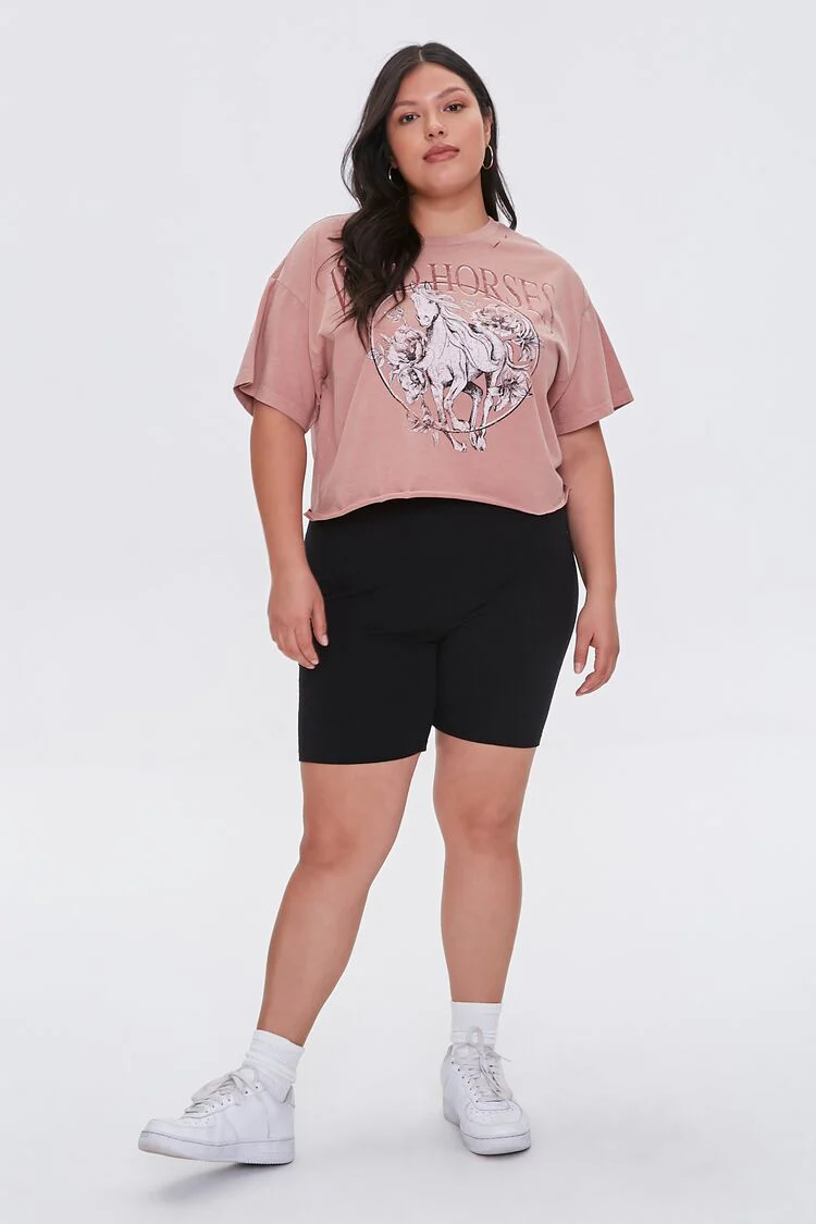 Plus Size Wild Horses Graphic Tee - Image 4