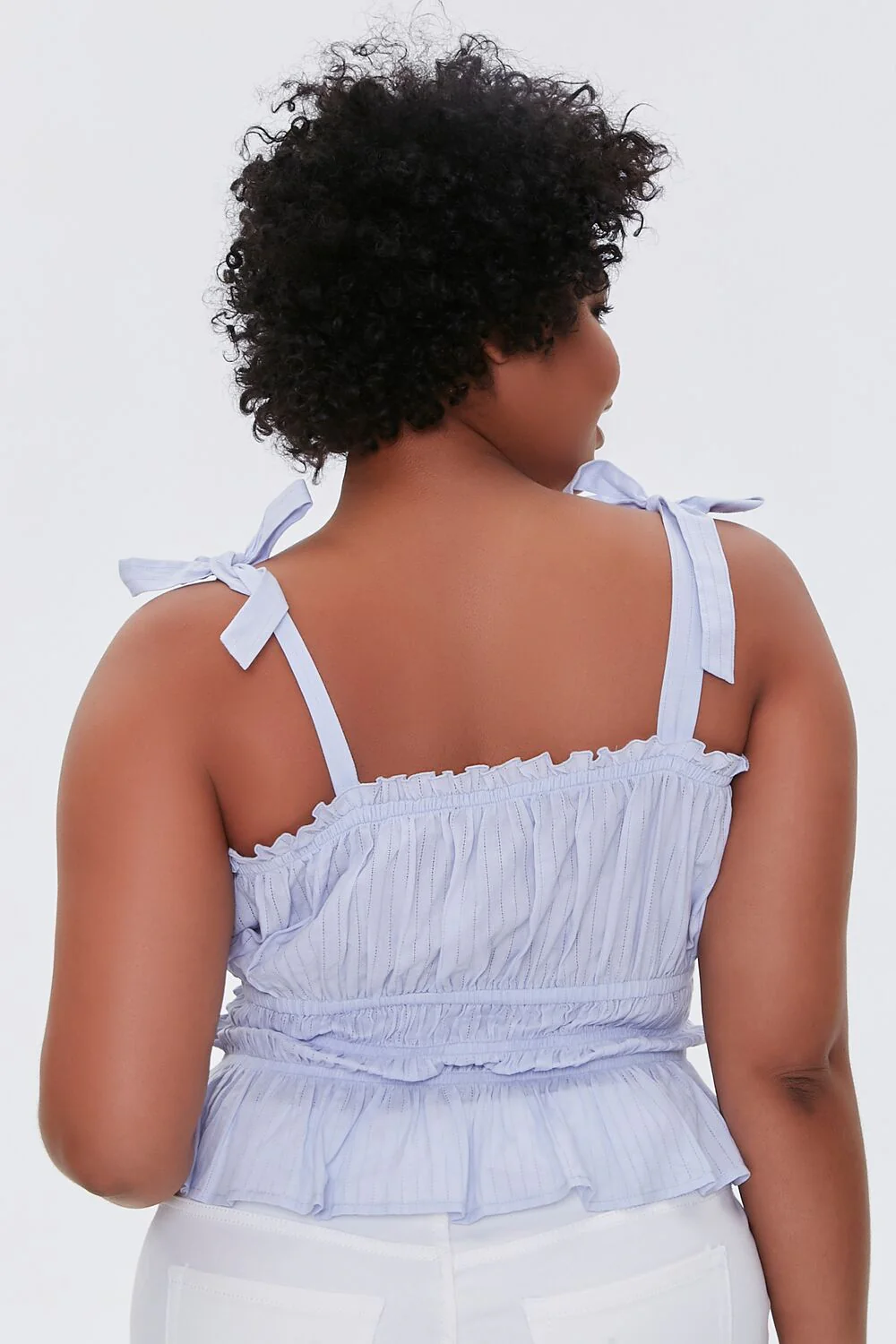 Tie-Strap Ruffle-Trim Top - Image 3