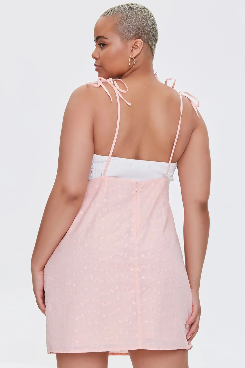 Plus Size Eyelet Pinafore Dress - Image 3