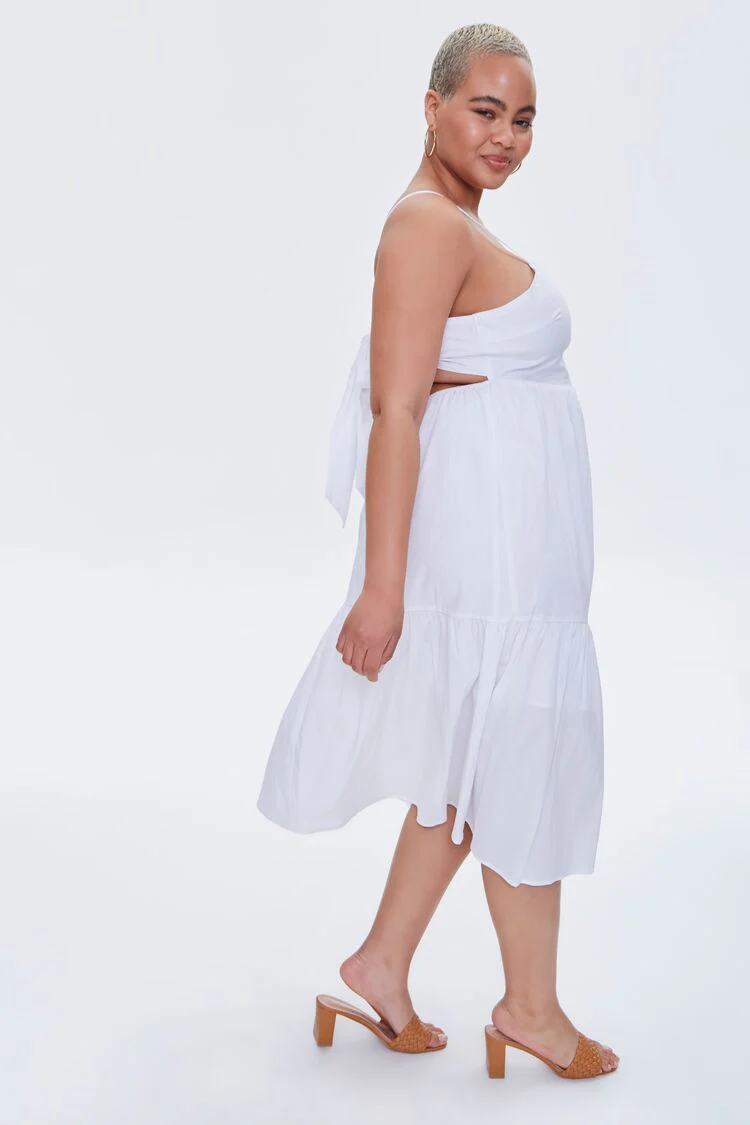 Plus Size Knotted Cutout Dress - Image 3
